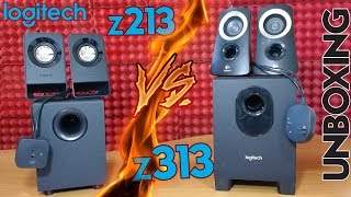 Logitech Z313 vs Z213  Subwoofer Sound Test Unboxing ITA  casse Logitech PC ITA [upl. by Catt]