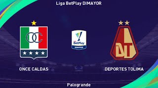 Once Caldas vs Tolima  Liga Betplay II 2024  Grupo A [upl. by Aihsal815]