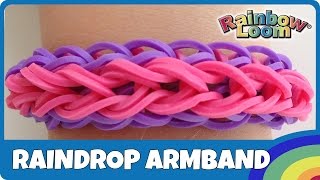 Rainbow Loom RaindropArmband  deutsche Anleitung [upl. by Steinberg581]