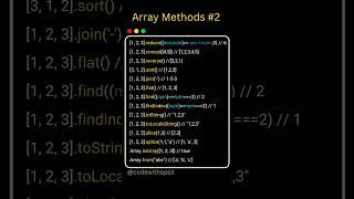 2 Javascript Array Methods  Interview Questions  2024 shorts [upl. by Leterg]