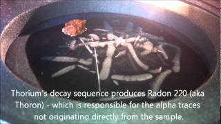 Uranium and Thorium Samples in Cloud Chamber [upl. by Annayd]