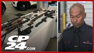 Peel police seize several guns dozens of illegal devices as part of firearms probe [upl. by Sikes]