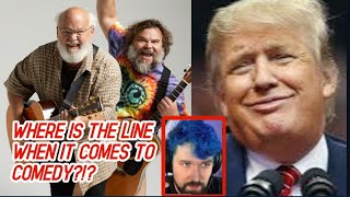 Jack Black Band Tenacious D catches Serious Heat over Trump Joke Comedy  Destiny  Debate [upl. by Epolenep]