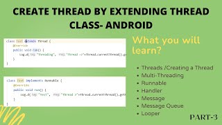 Create Thread By Extending Thread Class  Android Studio  IN HINDI [upl. by Suissac]