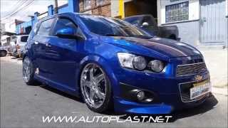 CHEVROLET SONIC BODYKIT Y SUSPENSION NEUMATICA AUTOPLAST [upl. by Ardnossac]