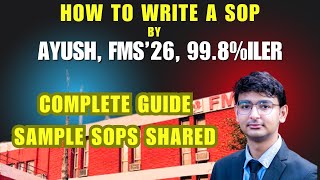 FMS STUDENT SHARES COMPLETE GUIDE ON SOP  GET SAMPLE SOPs FOR FMS fms sop [upl. by Atok]