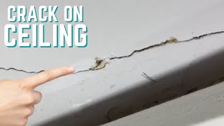 How to Fix a Crack on Plaster Ceiling  Easy Steps DIY [upl. by Retsila]