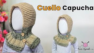 Cuello Capucha Elegante a Dos Agujas con botones en los laterales – Preciosos y Bonitos Tejidos [upl. by Otrebire]