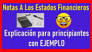 NOTAS A LOS ESTADOS FINANCIEROS [upl. by Singh]