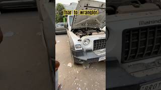 Thar converted to wrangler shorts mahindrathar thar wrangler [upl. by Yrovi]