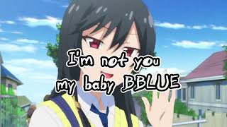 YUI KASHII BBBLUE OLIVVER THE KID LYRIC VIDEO EDIT AMV [upl. by Eastman231]