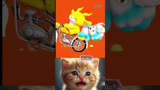 Yellow Dino riding a motorbike🏍️  trollcat3 trollworld short catvideos trollcat [upl. by Giusto]