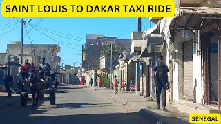 SAINT LOUIS TO DAKAR TAXI RIDE  FRONT VIEW  SENEGAL 12  BINU [upl. by Ozne]