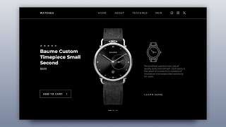 Responsive Watches Website Using HTML CSS And JavaScript  Product Page Website [upl. by Mitzl]