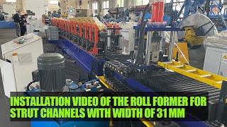 LinbayInstallation video of the roll former for strut channels with width of 31mm [upl. by Ahseenal]