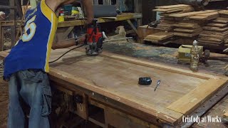 Making a solid panel door from old scrap wood [upl. by Dyson]