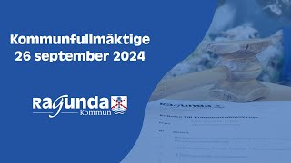 Kommunfullmäktige Ragunda kommun  26 september [upl. by Arytal]