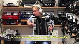 Excelsior Symphony Gold 120 Bass Midi Accordion [upl. by Landa]