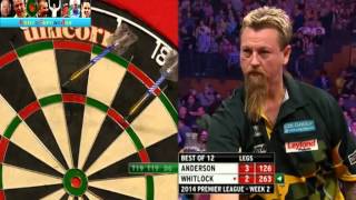 PDC Premier League of Darts 2014  Week 2  Whitlock vs Anderson [upl. by Giuseppe]