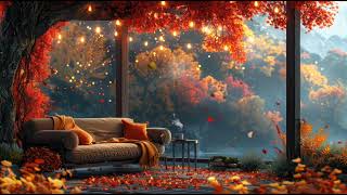 Relaxing Jazz Music Autumn Nature Illustrations amp Cozy Fall Ambiance [upl. by Namrac]