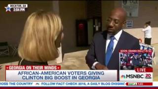 Rev Warnock of Ebenezer Baptist Church in Atlanta GA on MSNBC [upl. by Eldnek819]