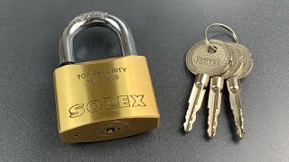 826 Solex Cruciform Key Padlock Picked Two Ways [upl. by Karly]