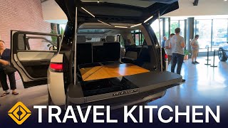 New Rivian Travel Kitchen First Look for R1T R1S R2 R3 amp R3X [upl. by Alioz]