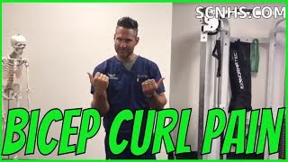 Bicep Curl Pain  Forearm Pain [upl. by Yellehs]