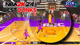 Best Dunk Animations NBA2K24‼️ UNBLOCKABLE amp FLASHY DUNKS [upl. by Namyh]