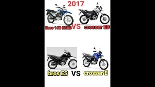 Comparativo Crosser 150 vs bros 160 2017 [upl. by Aidil]