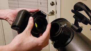 Attaching a DSLR to my Modded 130SLT Telescope [upl. by Helbonnah]