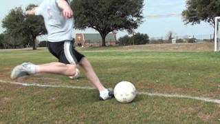 How to Drive a Soccer Ball with Power  Driven Shot Tutorial [upl. by Schreibe513]