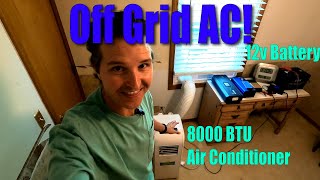 Running 8000 BTU Air Conditioner with a 12v 100ah LifePO4 Battery [upl. by Aicats]