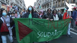 Gaza nouvelle manifestation de soutien à la Palestine à Paris [upl. by Yemac750]