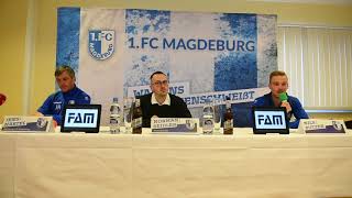 Pressekonferenz vor dem Spiel 1 FC Magdeburg gegen VfL Osnabrück [upl. by Cerveny]