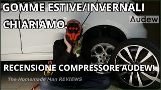 Montaggio gomme estive sulla Tipo e prova Compressore portatile AUDEW [upl. by Ettenowtna]