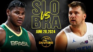 Slovenia vs Brazil Full Game Highlights  Olympics WarmUp  June 28 2024  FreeDawkins [upl. by Aguayo239]