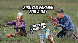 SIBUYAS FARMER FOR A DAY  Binigyan Ko Sya ₱100000 [upl. by Ailahs]