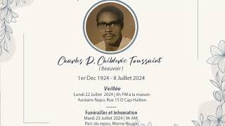 VEILLEE FUNEBRE DE MR CHARLES CHILDERIC TOUSSAINT [upl. by Atikir]