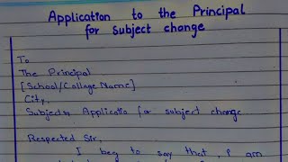 Application to the Principal for subject change  English Language  Study Clinic [upl. by Joacima]