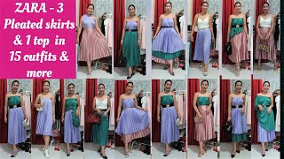 ZARA Pleated skirt in 15 outfits HOW TO STYLE VLOG 55  Laarni B Nstyle [upl. by Nylesaj]