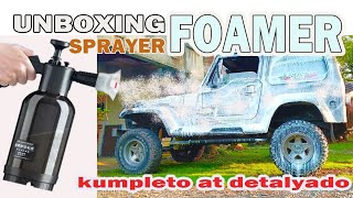 UNBOXING FOAM SPRAYER CARWASH PORTABLE [upl. by Netneuq445]