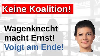 keine Koalition in Thüringen Voigt gescheitert Wagenknecht bleibt sich treu Höcke ist Sieger [upl. by Marj]