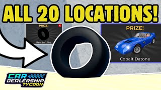 🔥ALL 20 PARTS LOCATION in Car Dealership Tycoon BARN HUNT Event cardealershiptycoon roblox [upl. by Garda]