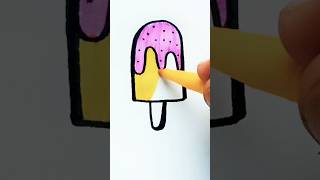 Ice cream 🍦💗 satisfying drawing [upl. by Ellenaj]