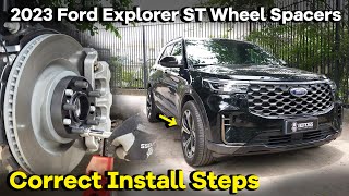 How To Install Ford Wheel Spacers on Your 2023 Explorer ST Correctly  BONOSS Ford Parts [upl. by Attiuqehs]