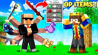 Minecraft But You Can TRADE With SUPER OP Villagers [upl. by Madi]