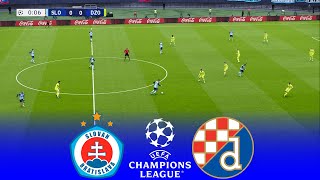 LIVE 🔴 SLOVAN BRATISLAVA vs DINAMO ZAGREB  UEFA Champions League 20242025  FL 2025 Gameplay [upl. by Nordin]