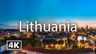 Lithuania 4K  Travel with Calm Music [upl. by Anyrak]