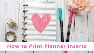 How to print and cut my mini happy planner inserts [upl. by Belle]